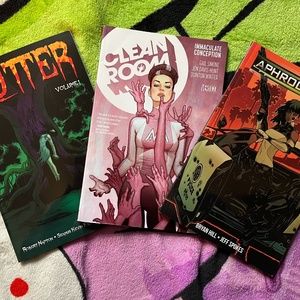 ACTION/HORROR GRAPHIC NOVEL LOT- CUTTER, CLEAN ROOM, APHRODITE V